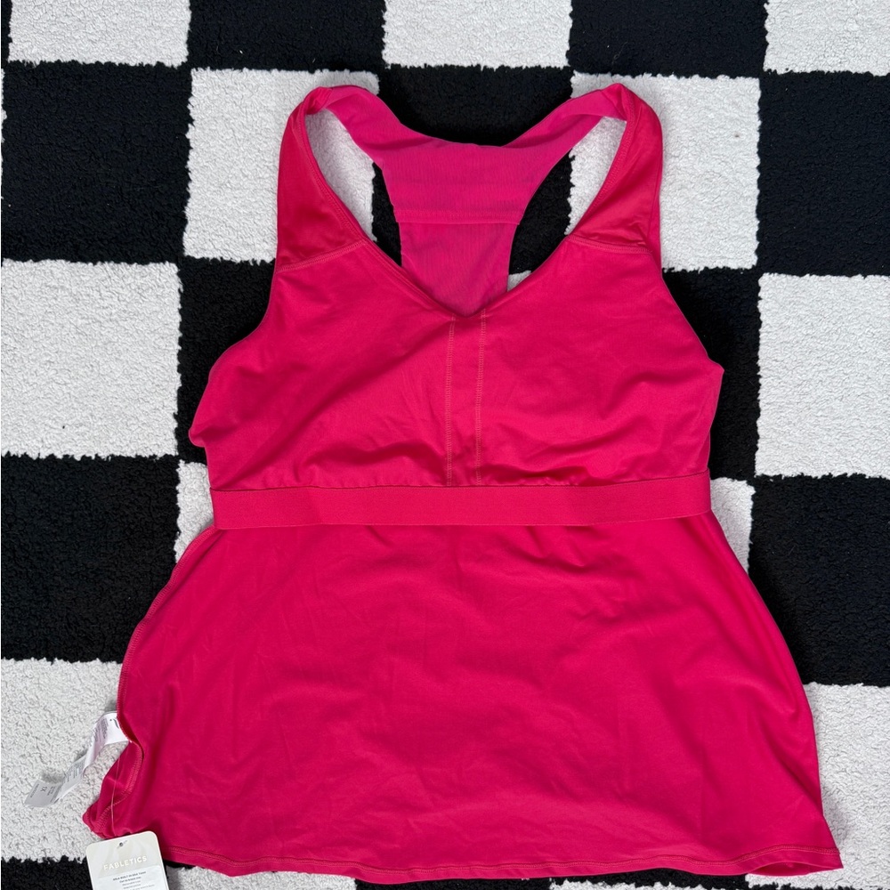 Hot Pink Fabletics Racerback Tank Top - Picture 3 of 4